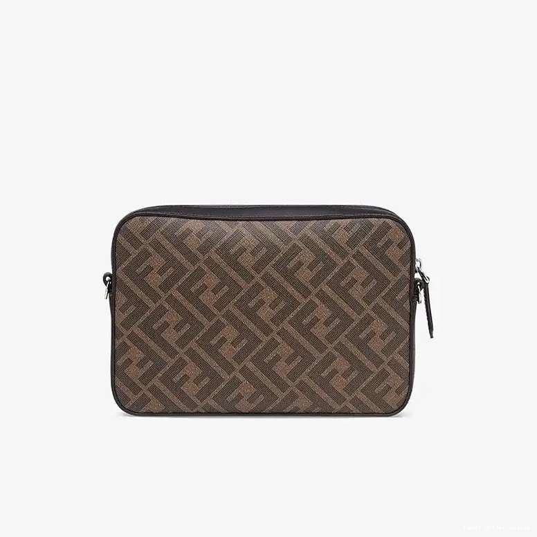 Cheap Fabric Brown Motif Camera In Compact Case FF Coffee Fendi 0613